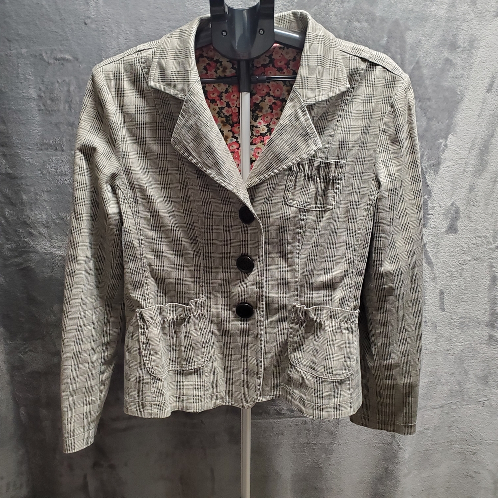 L.A. Blues Gray and Black Blazer Fitted Suit Jacket